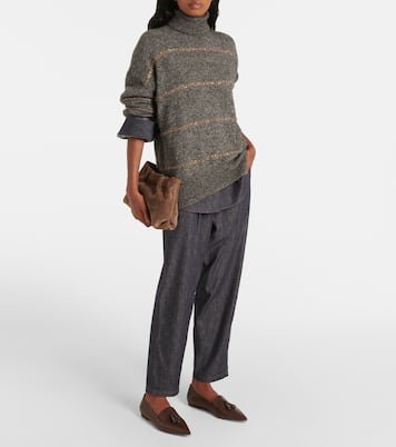 Mocassini in pelle con monili | Brunello Cucinelli