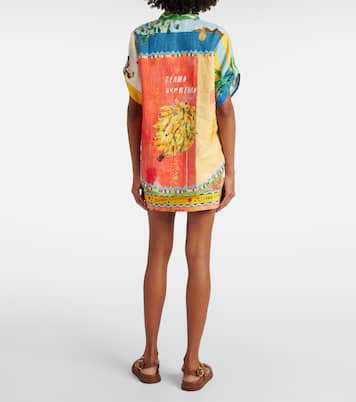 x Adam Lester All Aboard printed linen shirt | Alémais