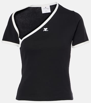 T-shirt asymétrique en coton | Courrèges