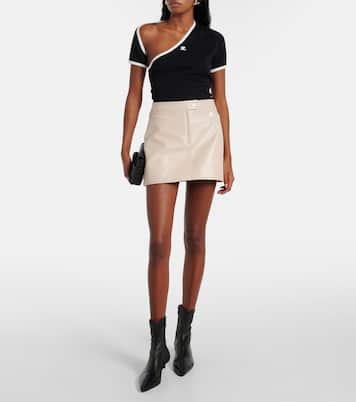 T-shirt asymétrique en coton | Courrèges