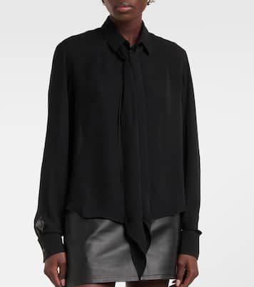 Blusa in seta con fiocco | Wardrobe.NYC
