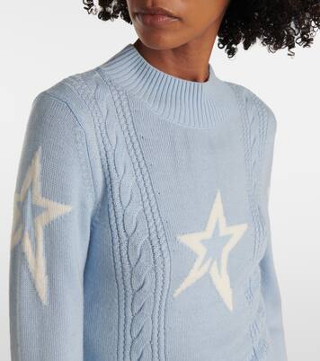 Cable intarsia wool sweater | Perfect Moment