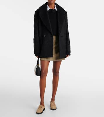Shearling-trimmed suede loafers | Tod's