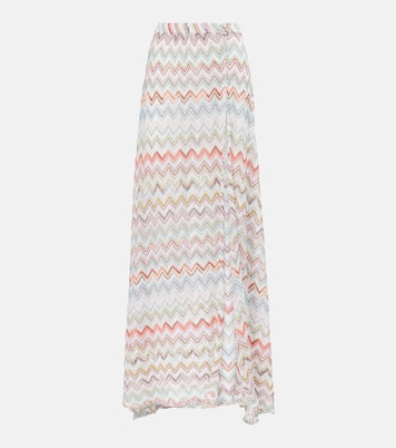 Falda larga metalizada en zigzag | Missoni