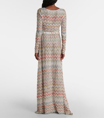 Falda larga metalizada en zigzag | Missoni