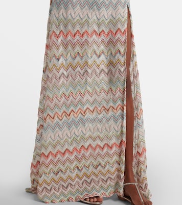 Falda larga metalizada en zigzag | Missoni