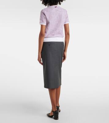 Top in tweed di misto cotone | Thom Browne