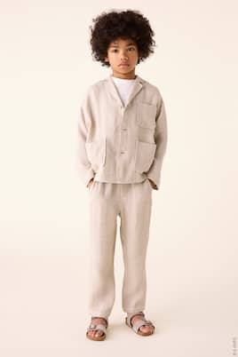 Pantaloni in lino a righe | Il Gufo