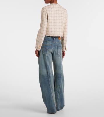 Jeans barrel de tiro alto | Versace