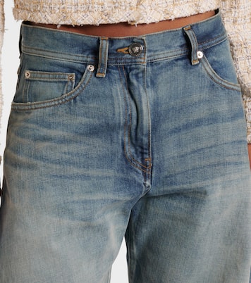 Jeans barrel de tiro alto | Versace