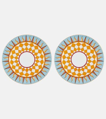Ra set of 2 porcelain dessert plates | La DoubleJ