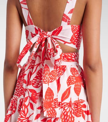 Abito midi Coco in cotone con stampa floreale | Poupette St Barth