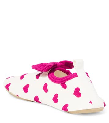 Bow-detail printed seersucker booties | Konges Sløjd