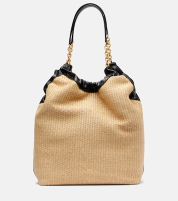 Borsa a spalla Miami in pelle e rafia | DeMellier