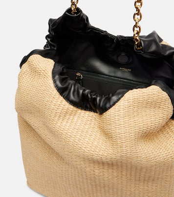 Borsa a spalla Miami in pelle e rafia | DeMellier