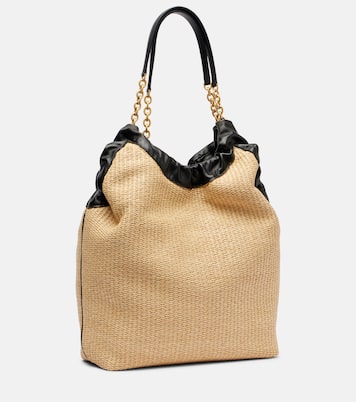 Borsa a spalla Miami in pelle e rafia | DeMellier