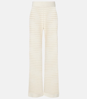 Lucy crochet mid-rise straight pants | Leset