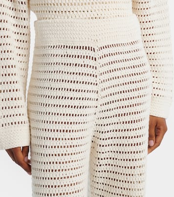 Lucy crochet mid-rise straight pants | Leset