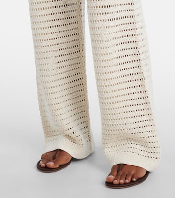Lucy crochet mid-rise straight pants | Leset