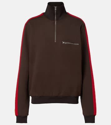 Cotton-blend jersey half-zip sweater | Maison Margiela