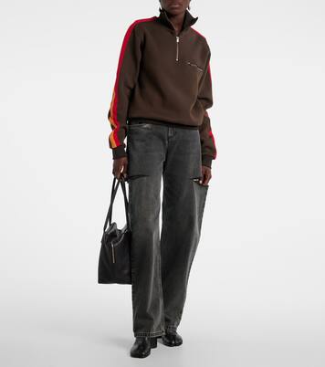 Cotton-blend jersey half-zip sweater | Maison Margiela
