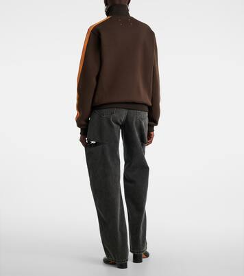 Cotton-blend jersey half-zip sweater | Maison Margiela