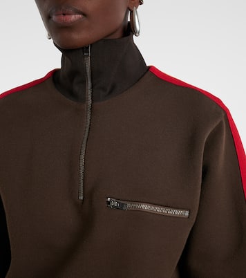 Cotton-blend jersey half-zip sweater | Maison Margiela
