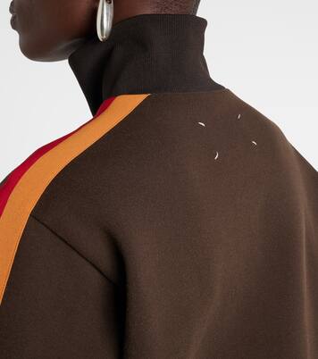 Cotton-blend jersey half-zip sweater | Maison Margiela