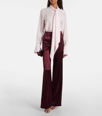 Sister Moon satin wide-leg pants | Galvan