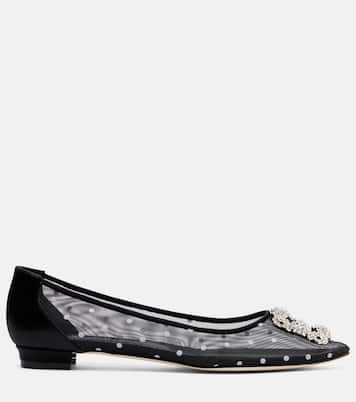 Verzierte Ballerinas Hangisi aus Mesh | Manolo Blahnik