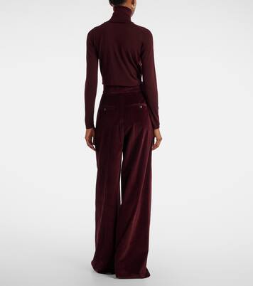 High-rise cotton corduroy wide-leg pants | Max Mara