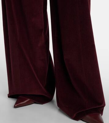 High-rise cotton corduroy wide-leg pants | Max Mara