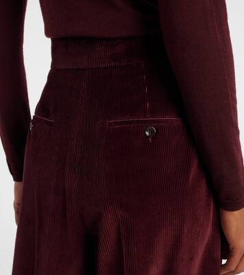 High-rise cotton corduroy wide-leg pants | Max Mara