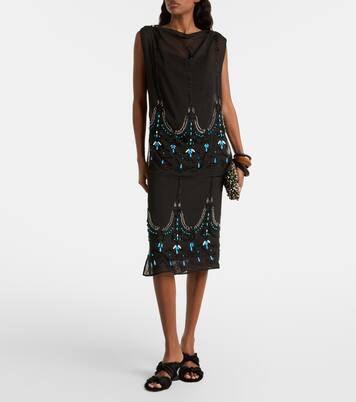 Beaded jersey top | Xu Zhi
