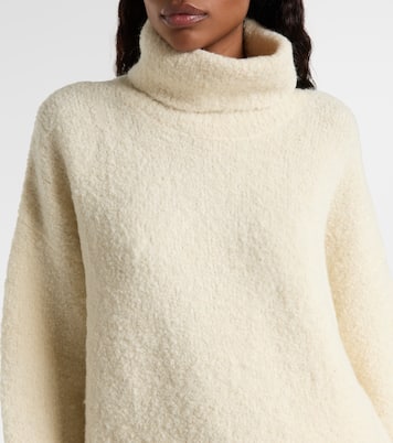 Alpaca and wool-blend bouclé turtleneck sweater | Toteme