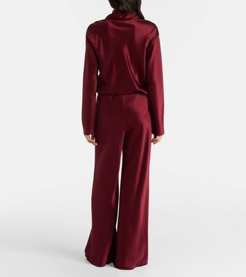 Gerade High-Rise-Hose Barb aus Satin | Leset