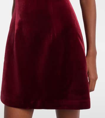 Vestido corto Edwiena de terciopelo | Rebecca Vallance