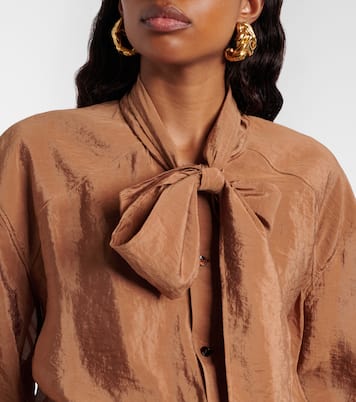 Tie-neck taffeta blouse | Saint Laurent