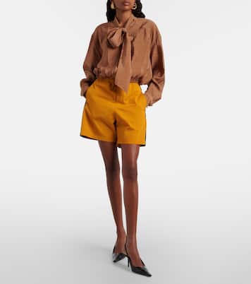 Tie-neck taffeta blouse | Saint Laurent