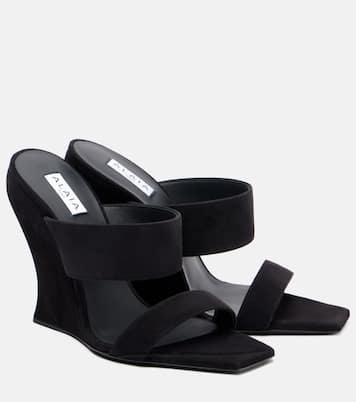 Wave 110 suede wedge mules | Alaïa