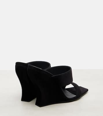 Wave 110 suede wedge mules | Alaïa