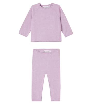 Loana cotton and cashmere sweater and pants set | Bonpoint