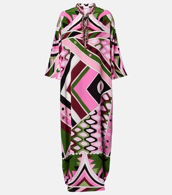 Printed silk satin kaftan | Pucci