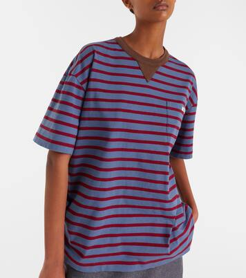 Striped cotton jersey T-shirt | Prada