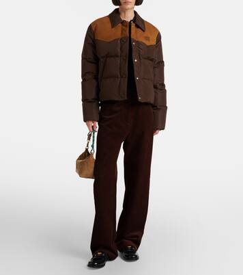 Pantalones anchos de pana de algodón | Miu Miu