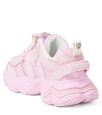 Embellished floral-appliqué sneakers | Monnalisa