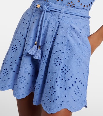 Broderie anglaise cotton shorts | Poupette St Barth