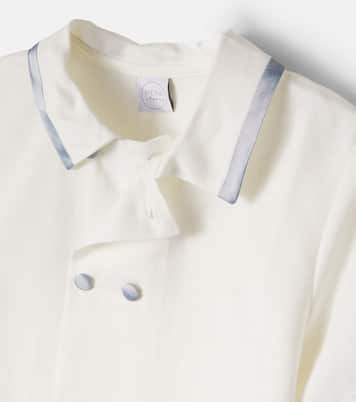 Silk-trimmed linen and cotton shirt | Pepa London