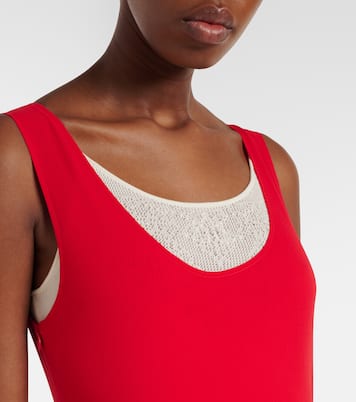 Tiered asymmetric maxi dress | Xu Zhi