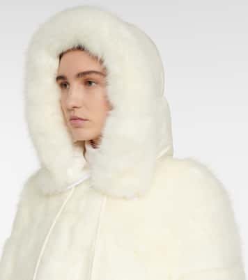 Epilobe faux fur down jacket | Moncler
